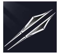 2 Piezas Coche Emblema Adhesivo para Toyota Yaris Cross SUV 2021-2023 2024, 3D Insignia Logotipo Pegatina Resistente Lateral Carrocería Tuning Accesorios,B/Silver~Black