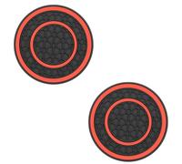 2 Piezas Coche Posavasos para Toyota Yaris L 2013-2017 2018 2019, Redondas Posavasos Alfombrilla Antideslizante Impermeables Portavasos Interiores Accesorios,Red
