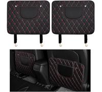 2 Piezas Coche Protector de Respaldo Asiento para Jeep Cherokee River(KJ)/Cherokee Pioneer(KJ), Cuero Antisuciedad Resistente Agua Asiento Almohadillas Antipatadas,B-Black-Red