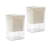 2 Piezas Colador Bpa-free con Malla Fina y Tapa Beige | Separador de Suero para Yogur y Cuajada, Uso en Encimera, Fácil Limpieza, para Casas y Pequeños Cafés