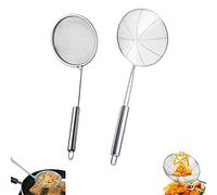 2 Piezas Colador De Cocina, Colador De Acero Inoxidable, Colador De Alimentos Para Cocina, Juego Tamices Cocina Malla Fina, Espumadera Acero Inoxidable, para Filtro Aceite Grasa y Espuma