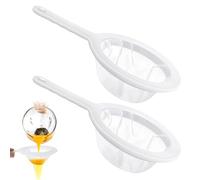 2 piezas colador fino, colador, colador de pelo de cocina, colador fino, colador de malla fina, adecuado para filtrar yogur, vino láctico y miel, blanco, 18 x 23 x 1,5 cm