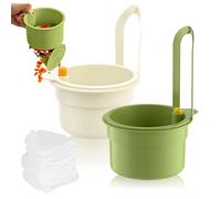 2 Piezas Colador Fregadero de Cocina Sink Strainer Basket Suspendido Multifuncional con 50 Colador Fregadero Desechables para Lavar Frutas y Verduras para Filtrar los Residuos de Alimentos
