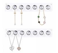 2 Piezas Colgador Collares Pared, Colgador Collares, Organizador de Joyas de Pared, Anchos De Joyería Para Collar, para Collar, Anillos, Brazaletes y Pendientes, Acrílico