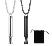 2 Piezas Collar Ansiedad Respiración, Collar Contra la Ansiedad Contra, Collar para Dejar Fumar para Mujeres Hombres, Collar Contra la Ansiedad para Meditación, Relajación, Calmante