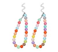 2 Piezas Collar de Cuentas para Perro Ajustable de Resina | Estilo Moderno, Uso Diario y Fiestas, Hebilla Regulable, Acabado Resistente al Color, para Cachorros y Gatitos