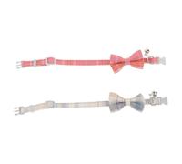 2 Piezas Collar para Gatos Cascabel Pequeño, Ajustable y Cómodo | Poliéster Acero Inoxidable y Plásticos de Ingeniería, para Gato y Perro, Amarillo o Rojo