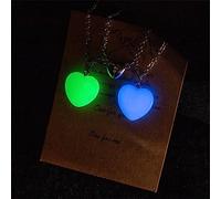 2 Piezas Collares Que Brillan En La Oscuridad - Collar Con Colgante De Cristal De Piedra Natural Collar De La Amistad Gargantilla De Distancia De Corazón Magnético Joyas Brillantes Para Mujeres Hom