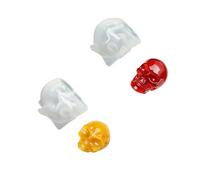 2 piezas compacto de silicona cráneo alienígena moldes de fundición adecuados para resina detallada obras de arte fabricación de regalos y pasatiempos creativos. Calavera Alien molde de resina