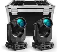 2 Piezas con Flightcase 280W Cabeza Móvil 10R Haz de Luz de Escenario 14 Colores 17 Gobos 16CH Proyector 8 + 48 Prisma Cabeza Movil para Disco Club Bar Fiestas Luces
