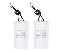 2 Piezas Condensador de Arranque, CBB60 450V 16uf 50/60HZ Condensador de Funcionamiento del Motor para Motores Eléctricos, Adecuado para Compresores, Lavadoras, Aires Acondicionados