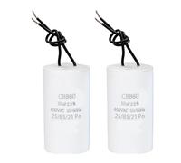 2 Piezas Condensador de Arranque, CBB60 450v 30uf 50/60HZ Condensador de Funcionamiento del Motor para Motores Eléctricos, Adecuado para Compresores, Lavadoras, Aires Acondicionados