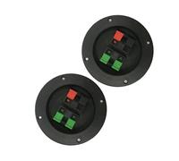 2 Piezas Conector de Altavoz Cuatro Puertos de Cableado | Bornes de Conexión Polos Positivo y Negativo Marcados, de Cableado Fácil, Repuesto