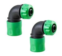 2 Piezas conector de manguera de 1/2 pulgada, adaptadores de ángulo para manguera de jardín de 90 grados, Accesorios para Tubo de Agua de Jardín para regar el riego de lavado de coches