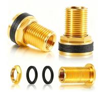 2 Piezas Conector de Tanque de Agua de LatóN, Conectores de Tanque de Agua, Rosca para Barril de Agua, UnióN Roscada para Rainwater Tanks, BañEra, Piscina, Grifos (3/8")