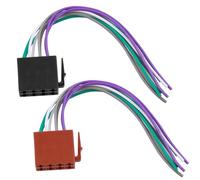 2 Piezas Conector ISO Radio Coche 16 Pines, Adaptador de Cable DIN ISO para Radio de Coche Con Altavoz, para Jvc, Kenwood, Alpine, Compatible con Volkswagen Peugeot Citroën Jetta