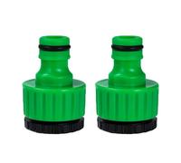 2 Piezas Conectores de Grifo De Jardín, Adaptador y Reductor para Unión de Grifo con Manguera | 1/2" y 3/4" | Conexión Rápida y Fácil para Mangueras de Agua (Green)
