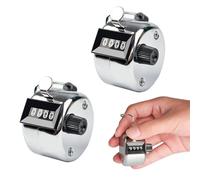 2 Piezas Contador Manual Mecanico, Metálico Contador De 4 Dígitos, Contador Manual De 4 Dígitos, Unidades Contadores Clicker, Contador De Clicker De 4 Dígitos, Para Golf,Deporte,Entrenador,Escuela