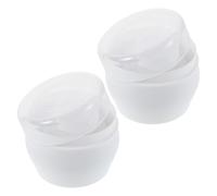 2 Piezas Contenedor de Polvos con Borla para Ñiño, Portátil Blanco