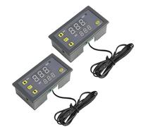 2 Piezas Controlador de Temperatura Digital W3230 , AC 110V-220V Interruptor de Termostato con Pantalla LED de 20A y Sonda de Sensores NTC 10K, Rango de -50 ℃ a 110 ℃ para Refrigeración y Calefacción