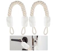 2 Piezas Cordón Algodón Puerta, Tope de Puerta Cuerdas, Protección Niños y Mascotas, Protección de dedos para niños, sin abolladuras de la puerta