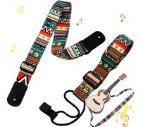 2 Piezas Correa de Hombro de Guitarra y Ukelele Ajustable, Estilo Étnico y Bohemio, 100 cm/43,3 Pulgadas, Para Mayoría de Los Ukeleles Estándar