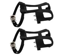 2 Piezas Correa de Pedales de Bicicleta de Nylon y Plástico | Ciclismo Fijo y Uso en Interior, Apoyo Estable, Reduce Abrasión, Negro