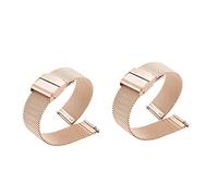 2 Piezas Correa de Reloj de Metal Tejido de Malla Milán 10MM-22MM Correa de Reloj de Repuesto de Liberación Rápida Para Hombre Y Mujer (Color : Rose Gold, Size : 20MM)