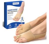 2 Piezas Corrector de Juanetes, Hallux Valgus Calcetines, Vendaje Corrector de Juanetes, Separadores Dedos en Valgo con Banda para el Talón, Alivio Dolor Diurno y Nocturno, Hombres y Mujeres, Pelle