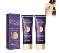 2 Piezas Corrector De Tatuajes Resistente Al Agua, Body Coverage, Corrector para el Cuerpo, Base Impermeable para Cicatrices en Brazos y Piernas, A