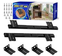 2 Piezas Correderas Telescopicas para Soporte Teclado Ordenador 350x27 mm | Guias Correderas Izquierda y Derecha con Kit de Montaje - Garantía de 10 Años - MONTERAL