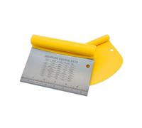 2 piezas cortador de repostería, raspador de banco, raspador de masa, raspador con mango de plástico, raspador de cocina, herramienta raspadora