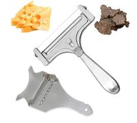 2 Piezas Cortadora de Trufa Set, 1 Acero Inoxidable Rebanador de Trufa con 1 Cortador de Queso, Profesional Rallador Trufa para Ajo Champiñones Chocolate