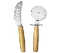 2 piezas Cortapizzas, Cuchillo Pizza, Cortapizzas, Cortador Pizza Acero Inoxidable, Cortapizzas Compacto, Multifunción Cortador de PIzza, Adecuado para pastelería, pan, pizza, queso blando y duro.