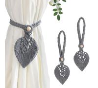 2 Piezas Cortinas Decorativo Alzapaños, Cuerdas Cortinas, Alzapaños Boho para Cortina, Correas De Cortina, Abrazaderas para Cortinas, para Salón, Dormitorio, Oficina Ribete De Cortina (Pesimista)