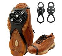 2 Piezas Crampones de Tracción, Pinchos Antideslizantes para Zapatos, Crampones Nieve Hielo, Crampones para Senderismo, para Caminar, Escalada y Caminata sobre Nieve y Hielo, 36-45, Negro