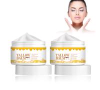 2 Piezas Crema Hidratante De Sebo De Res, Beef Tallow Cream Crema Hidratante Para Rostro Y Cuerpo Con Bálsamo De Miel Y Sebo, Bálsamo De Sebo De Vacuno Y Miel Para Una Piel Suave Y Lisa