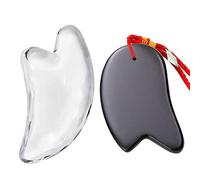 2 piezas Crystal Gua Sha herramienta de masaje para raspar Bianstone Gua Sha Board ultra suave herramientas de masaje facial