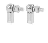 2 Piezas CS10 M6 Articulación de Bola Angular, Rosca Derecha M6x1.0, Extremo de Bola Autolubricante de Acero A3, Resistente a Impactos, Corrosión y Altas Temperaturas, para Maquinaria, Tractores
