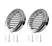 2 Piezas Cubierta de Ventilación Redonda de Acero Inoxidable, Rejilla de Ventilación para Baño, Oficina en Casa, Resistente a La Intemperie Salida de Aire 188 115 75 295 mm(115mm)