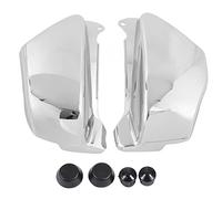 2 Piezas Cubierta del Carenado de la Batería del Lado de la Motocicleta Reemplazo Resistente Al Desgaste ABS Izquierdo Derecho para Magna VF750 VF750C 1994-2004 (Cromado)