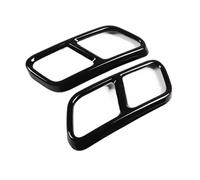 2 Piezas Cubierta Punta Escape 2 Piezas De Silenciador Salida Escape Coche Parachoques Cubierta Embellecedora Para Tubo De Escape Compatible Con Benz Para Clase GL X166 2013 2014 2015(Black)