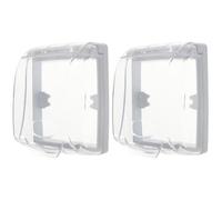2 piezas Cubierta Transparente para Timbre Exterior 13x10,8x5,2cm | Plástico Protector contra Nieve y Daños Externos, para Accesos, Lectores de Tarjetas y Máquinas de Control Horario