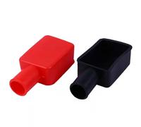 2 Piezas Cubiertas de Terminales de Batería, Rojo y Negro Positivo y Negativo Tapas Protectora del Terminal de Batería Aislamiento Flexible Suave Car Battery Terminals Cover Para Moto Coche Camión