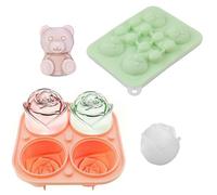 2 Piezas Cubiteras para Hielo, Bandejas de Cubitos de Hielo de Silicona Reutilizables, Molde de Hielo Rosa con Tapa y Embudo, Bonitos moldes 3D para Cubitos de Hielo para Hielo, Whisky, Cóctel