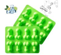 2 Piezas Cubiteras para Hielo, Moldes de Cubitos Hielo Silicona, Moldes de Chocolate de Silicona, Fácil Extracción Apilables Bandeja Cubo Hielo Whisky Cola Congelado, Moldes de Silicona Esfera