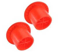 2 Piezas Cubo de Alimentación para Pollitos de Plástico Naranja | Aves de Corral y Codornices, Uso en Casa Rural, Contenedor de Pienso, Diseño Multifunción