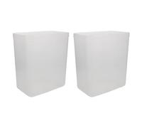 2 piezas Cubo de Basura de Plástico Transparente para Coche, 15x13,5x8,5cm | Borde Ancho Reforzado, Estructura Flexible y Compacta, Cambio Rápido de Bolsas, para SUV y Trayectos