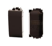 2 piezas cubrebotones falso polo compatible con Bticino Living International, color negro, serie MBL, ocupa 1 plaza