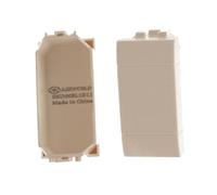 2 piezas cubrebotones falso polo compatible con Bticino Living Light, color blanco, serie MBL, ocupa 1 plaza